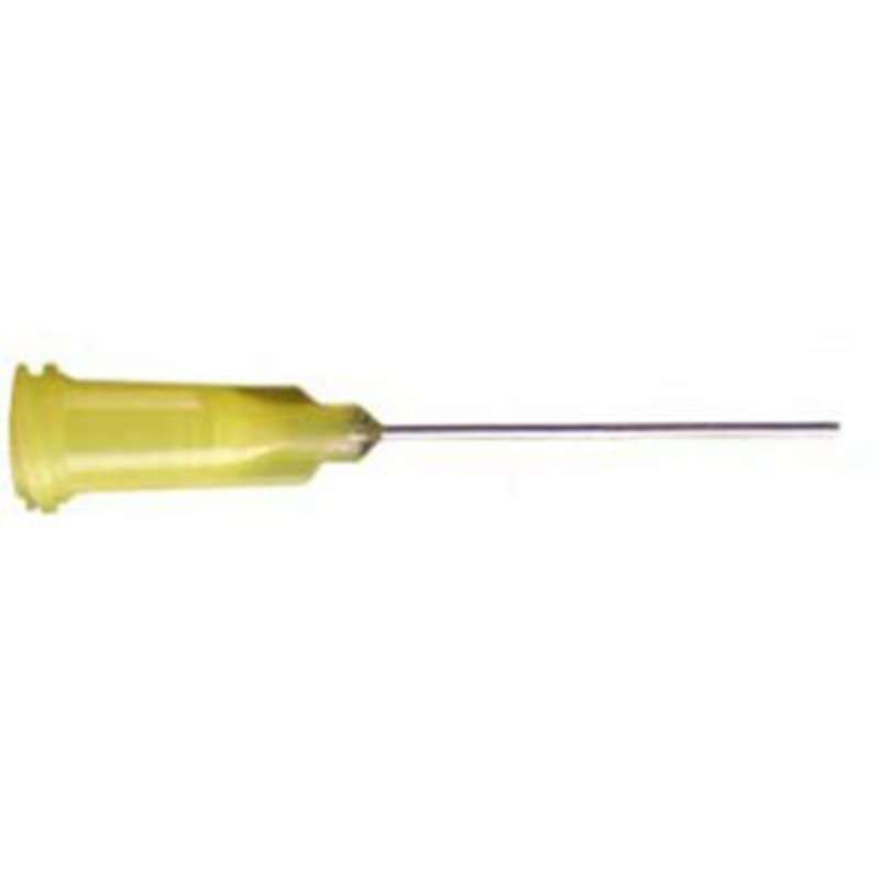 Genius® PosiLok™ 304 Stainless Steel Dispensing Needle, 32 ga x 1/4 in, Yellow, Polypropylene Hub  50/PK